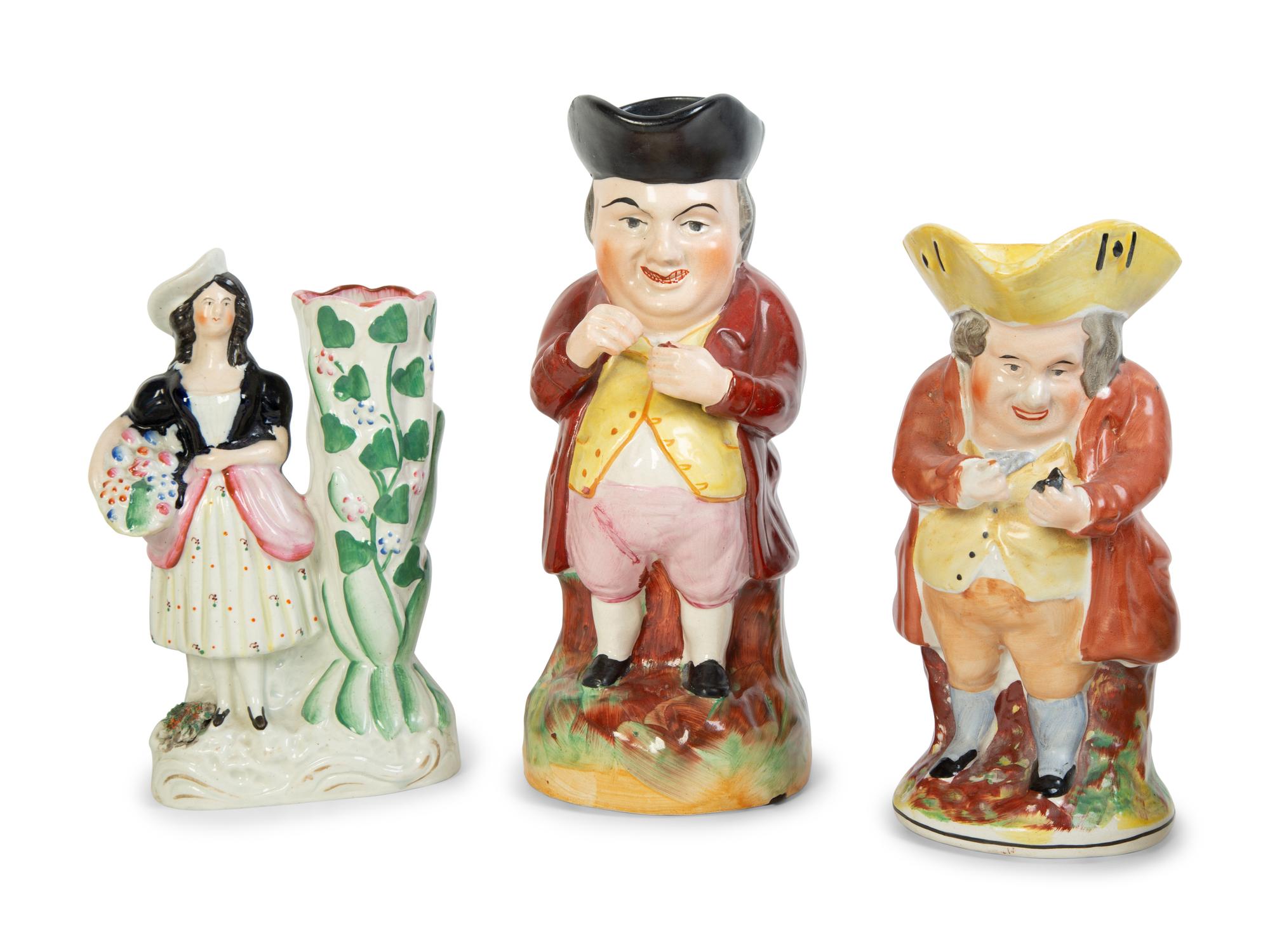 Seven Pieces of Staffordshire Porcelain — 19TH CENTURY