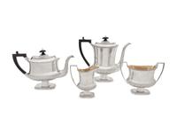 An English Silver Four-Piece Tea & Coffee Service