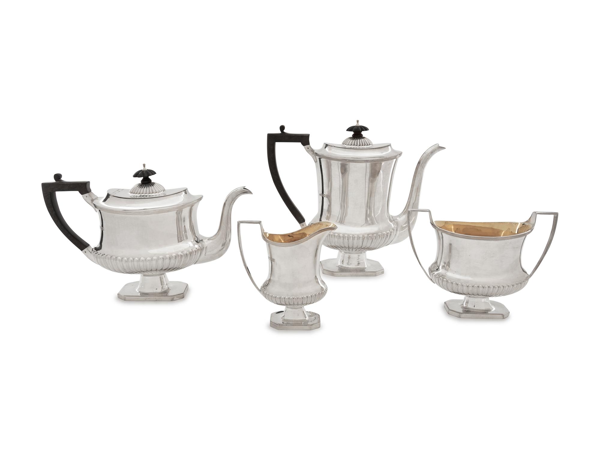 An English Silver Four-Piece Tea & Coffee Service