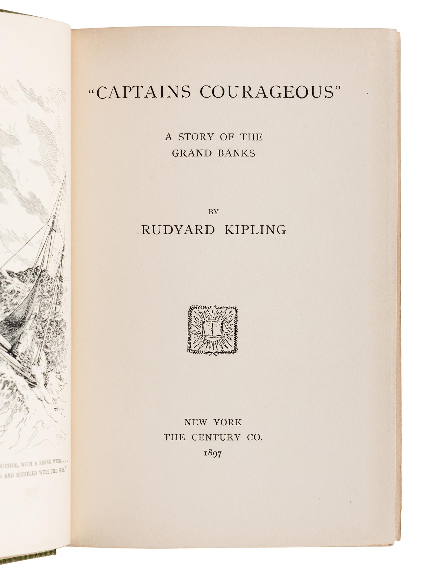 KIPLING, Rudyard (1865-1936). Captains Courageous. New York: The Century Company, 1897.