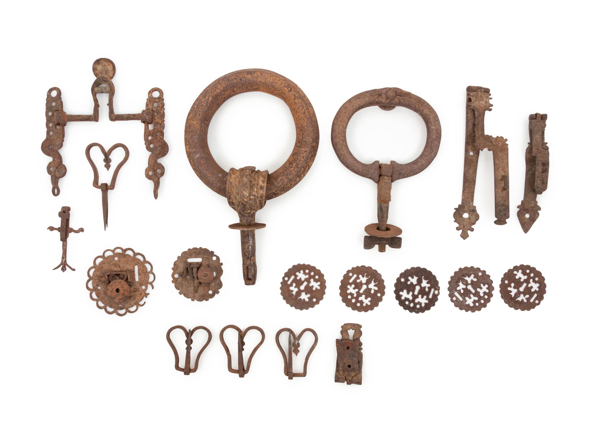 A Group of Door Ironmongery