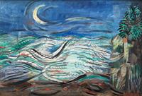 Sickle Moon and Sea