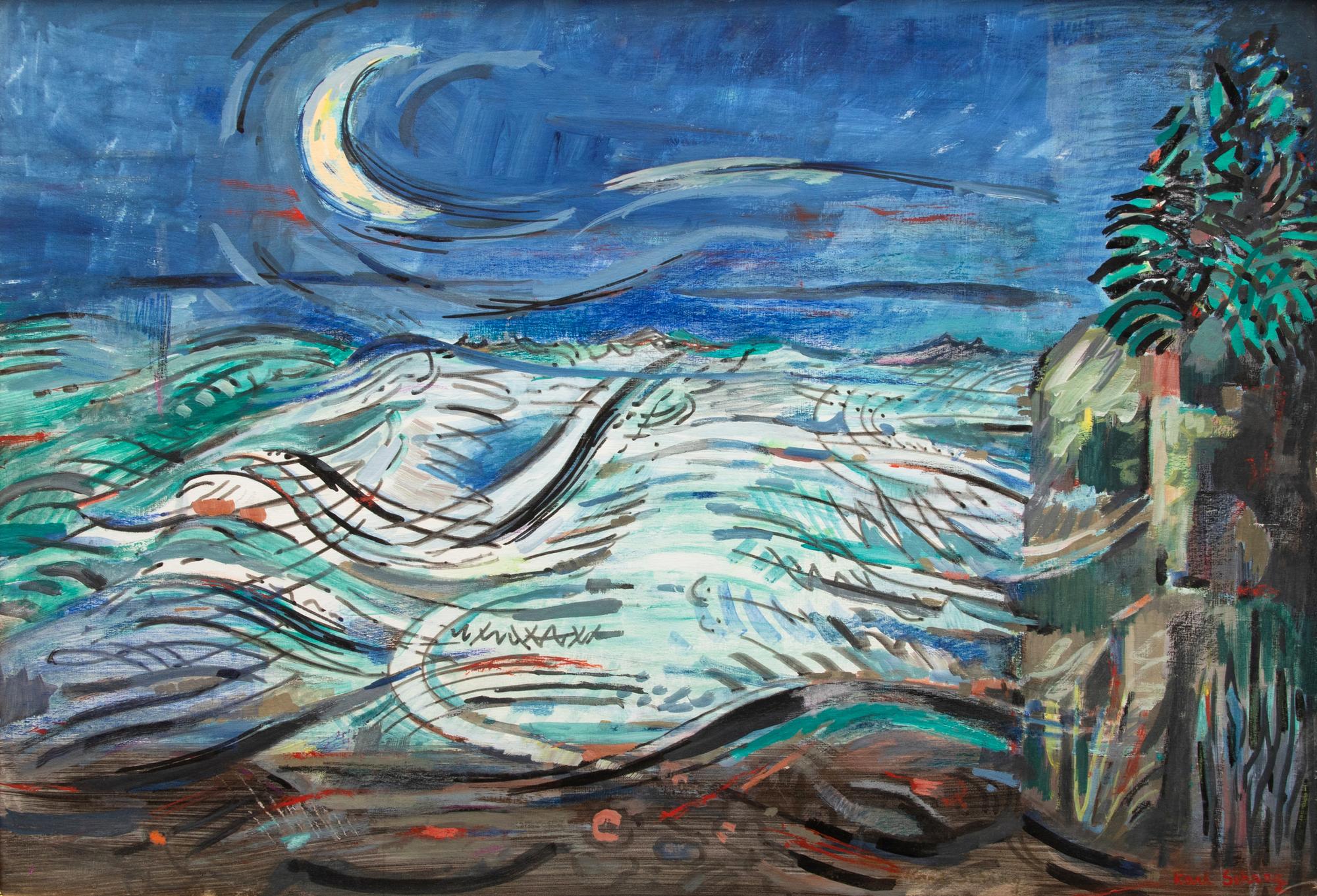 Sickle Moon and Sea