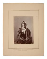 [GARDNER, Alexander (1821-1882), photographer]. Albumen photograph of Good Buffalo, Oglala Lakota. [Washington, DC, 1872].