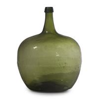 A Blown and Molded Green Glass Demijohn