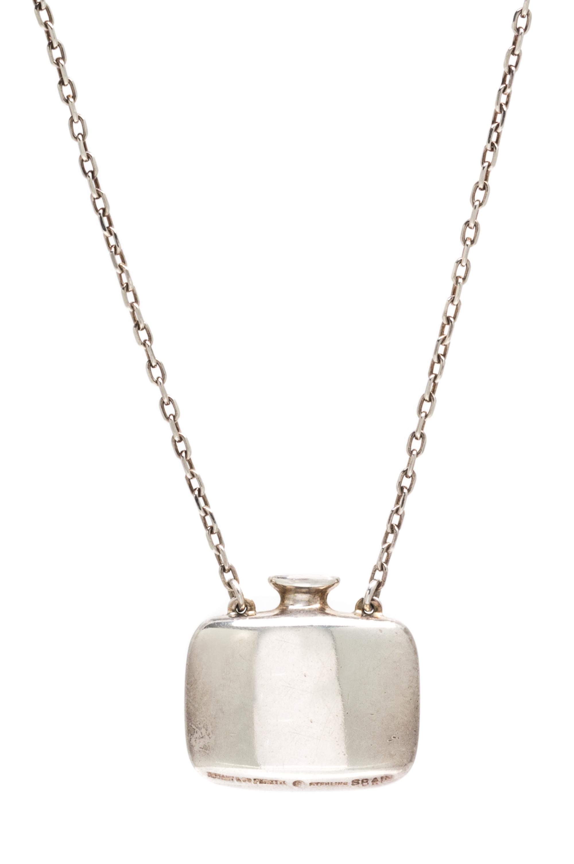 A Sterling Silver Square Bottle Necklace, Elsa Peretti for Tiffany & Co., 3.30 dwts.