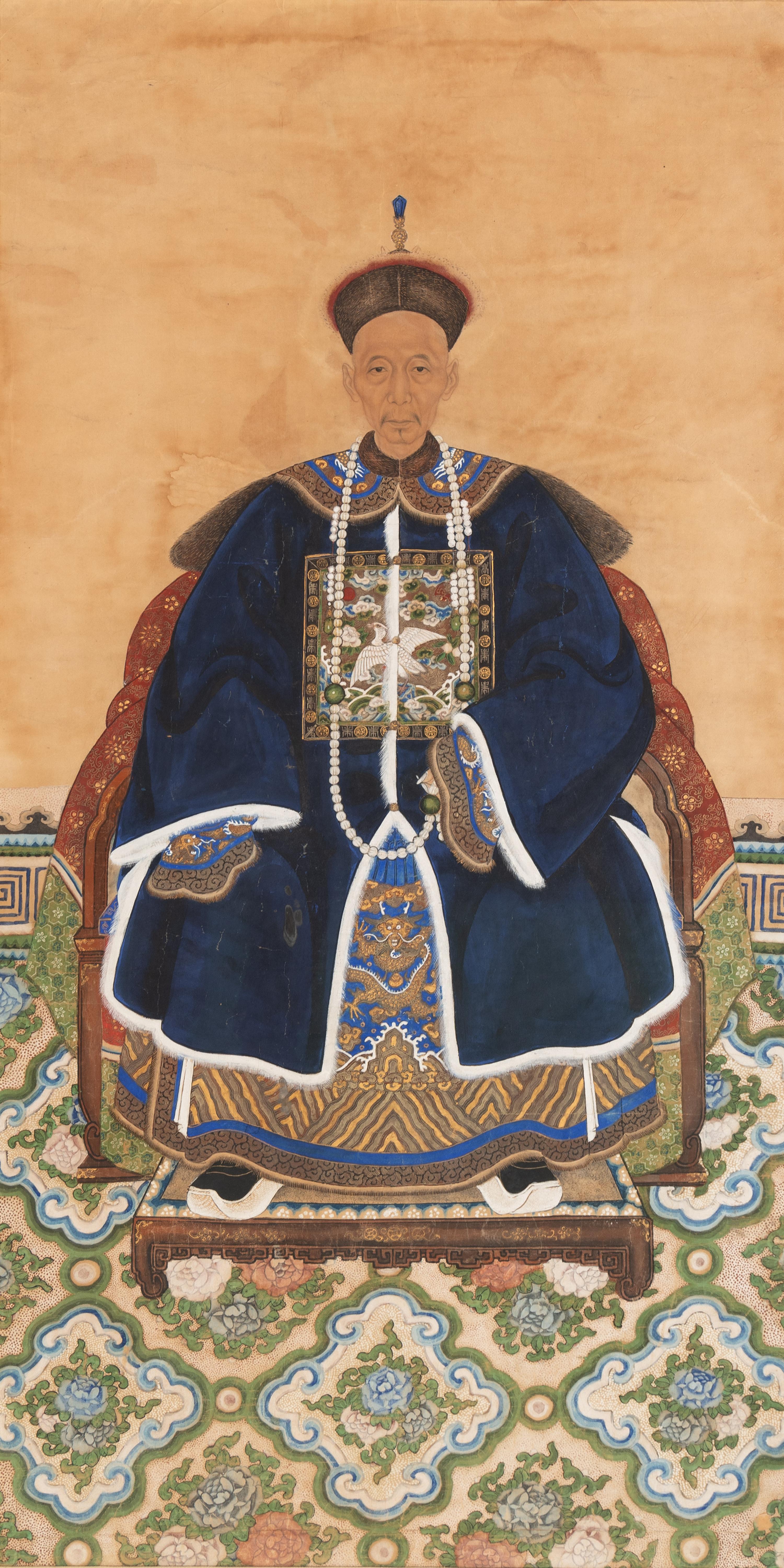 A Pair of Chinese Ancestral Portraits