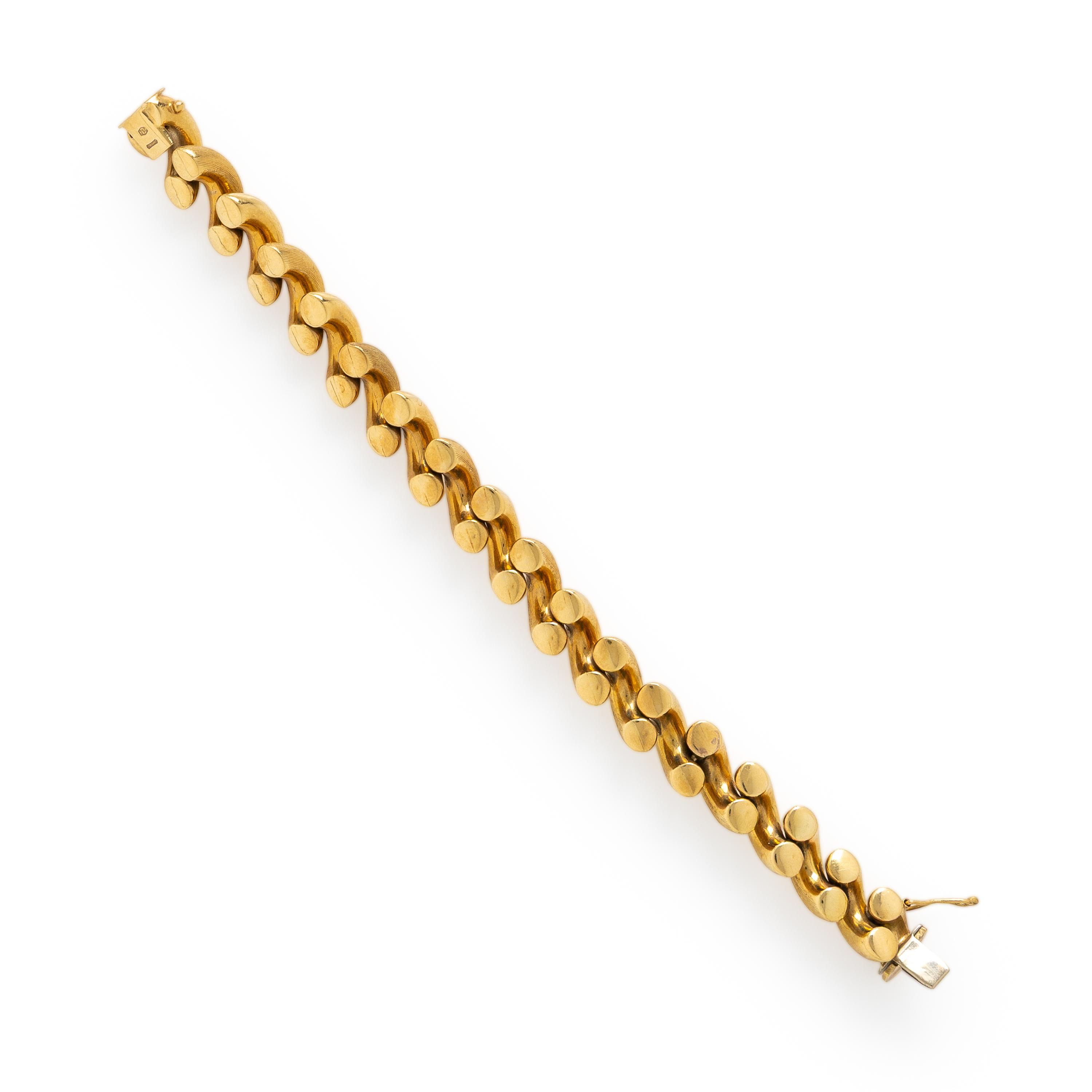 Yellow Gold San Marco Link Bracelet