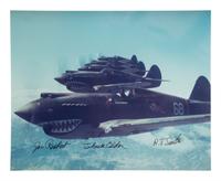 [WWII]. Signatures of pilots of the First American Volunteer Group, the "Flying Tigers."