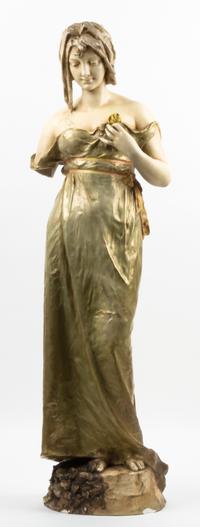 A Turn-Teplitz Ceramic Figure Height 35 inches.