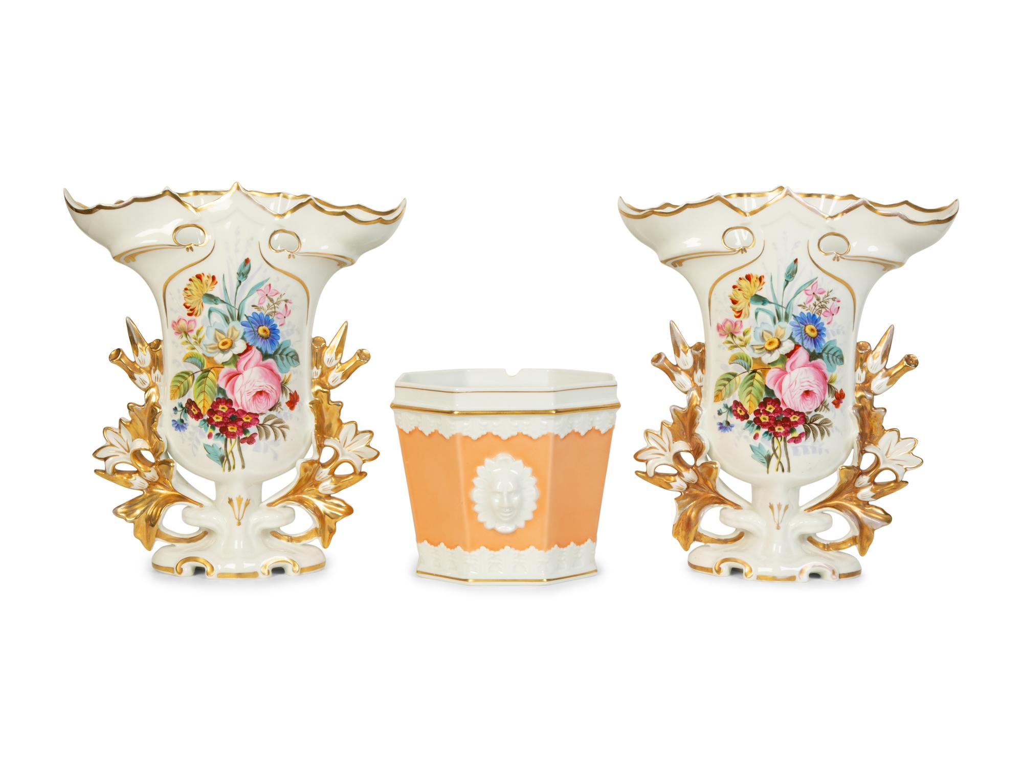 Three Mottahedeh Porcelain Articles