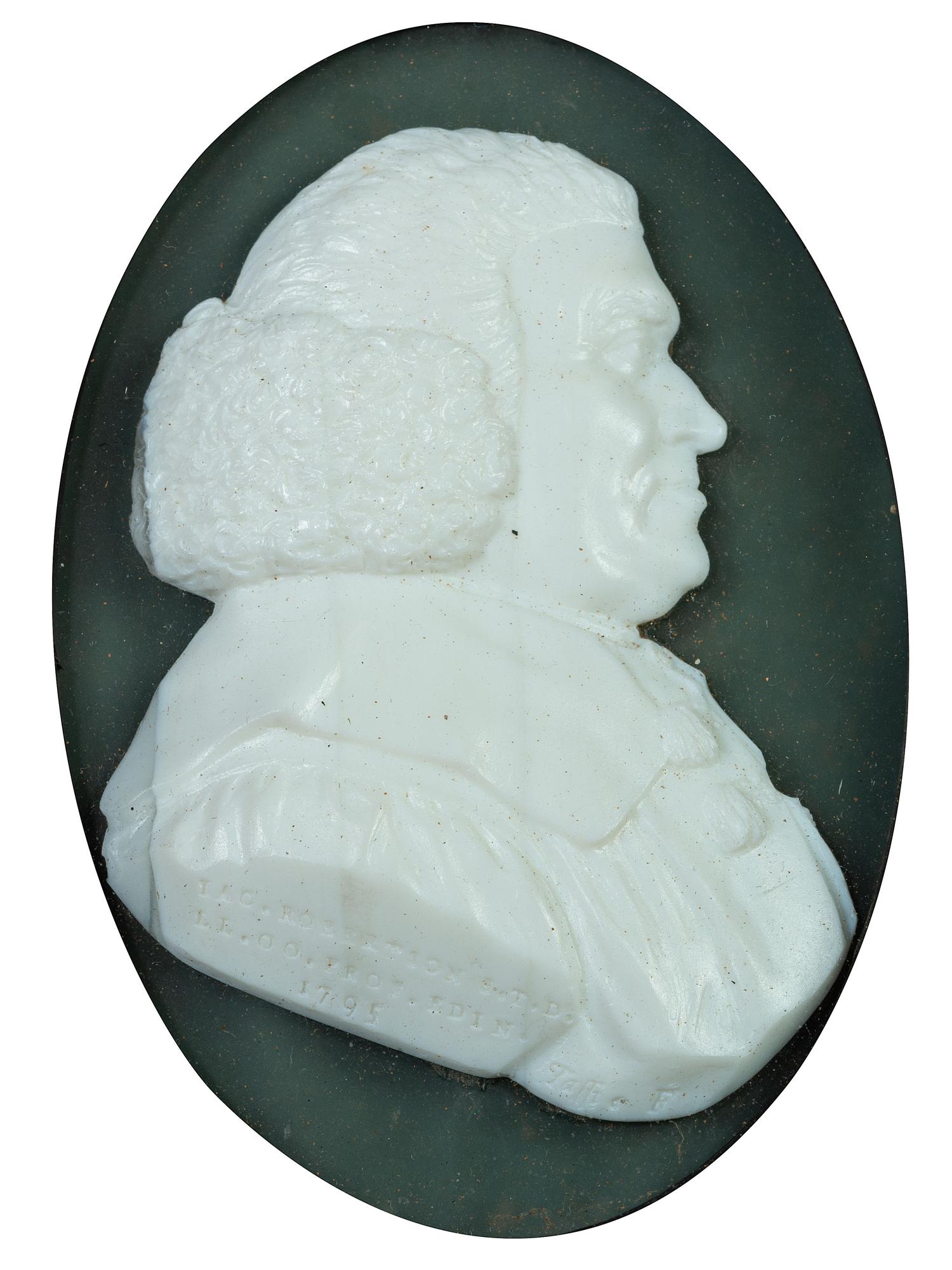 Two English White Paste Silhouette Bust Portraits