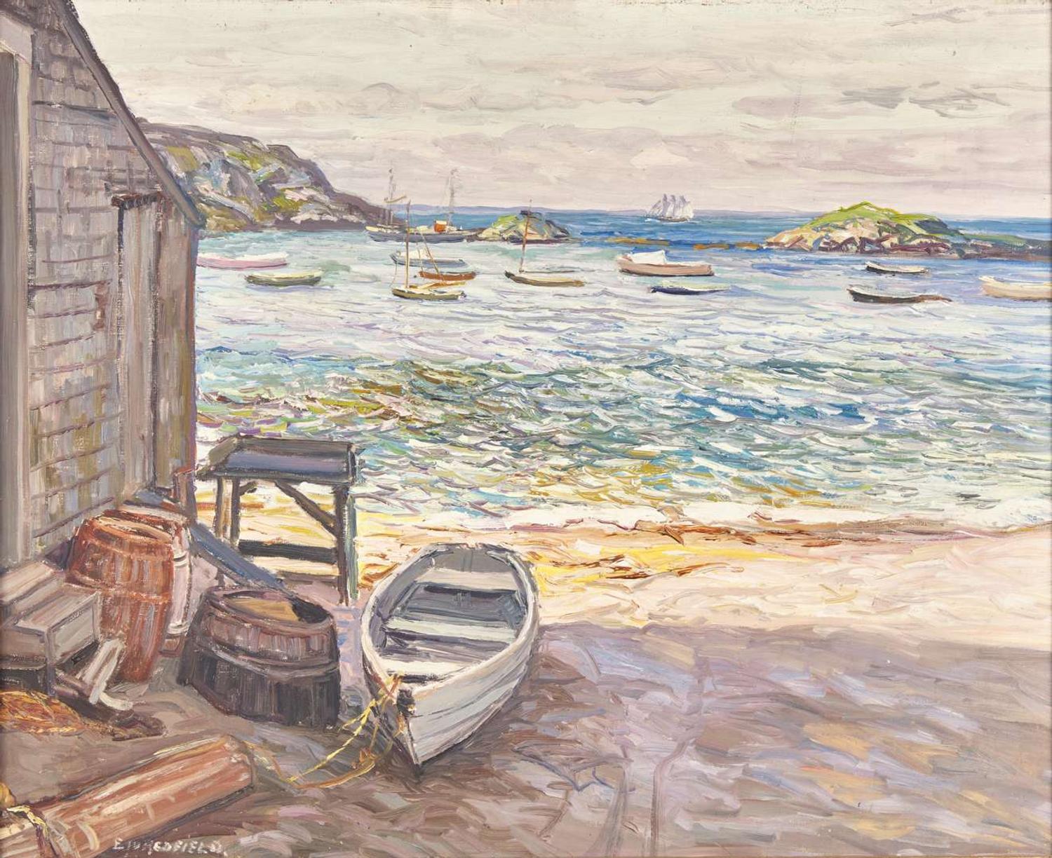 Edward Willis Redfield (American, 1869-1965) - Snug Harbor