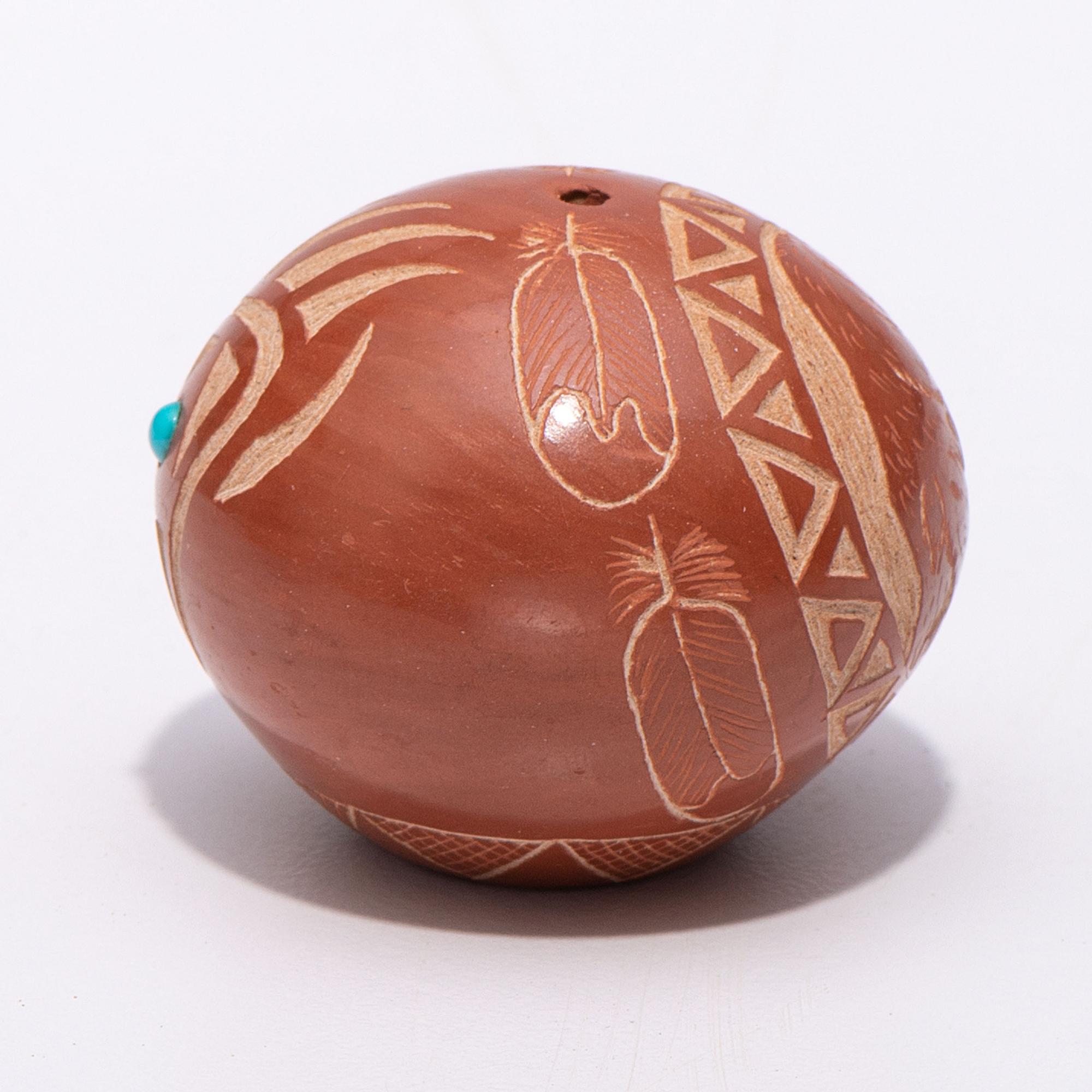 Sgraffito Seed Jar