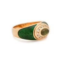 FABERGÉ, PERIDOT, DIAMOND AND ENAMEL RING