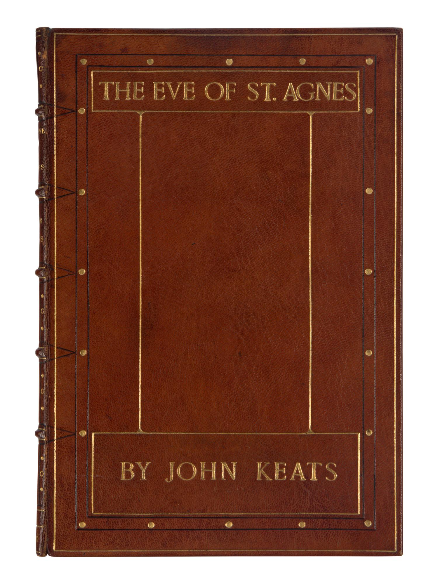 [BINDING - KELLIEGRAM]. KEATS, John (1795-1821). The Eve of St. Agnes . London: Sampson Low and Son for Joseph Cundall, 1856.