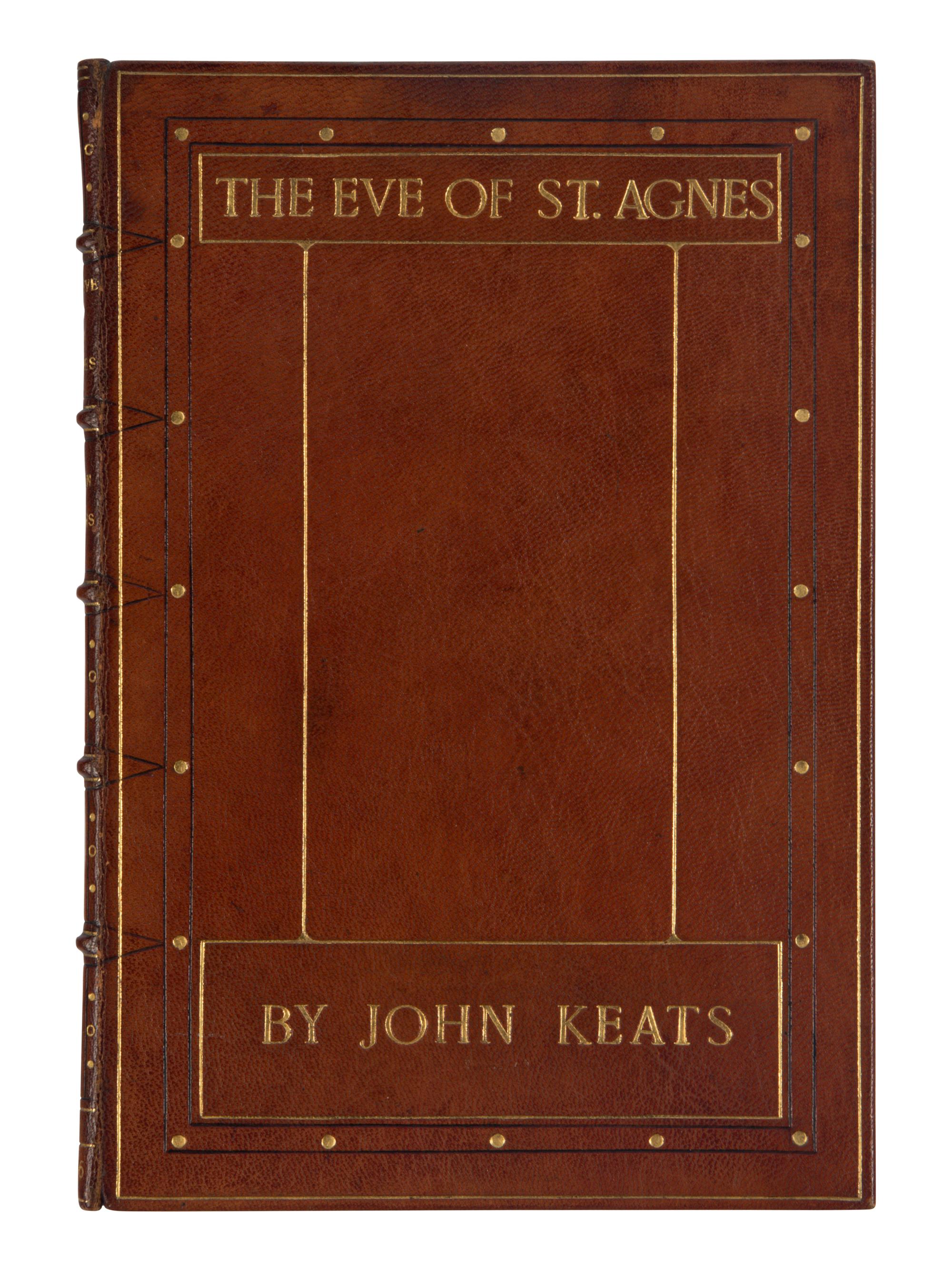 [BINDING - KELLIEGRAM]. KEATS, John (1795-1821). The Eve of St. Agnes . London: Sampson Low and Son for Joseph Cundall, 1856.