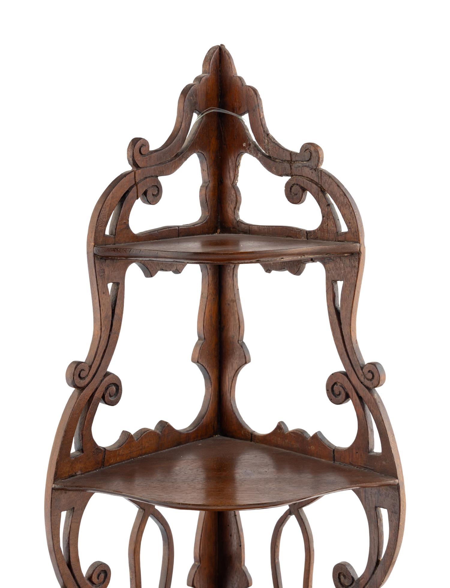 A French Provincial Fruitwood Hanging Encoignure