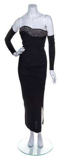 A Sarmi Cream Silk Evening Dress,