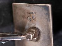 Southwestern-style Sterling Silver and Turquoise Cuff Links and Belt Buckle