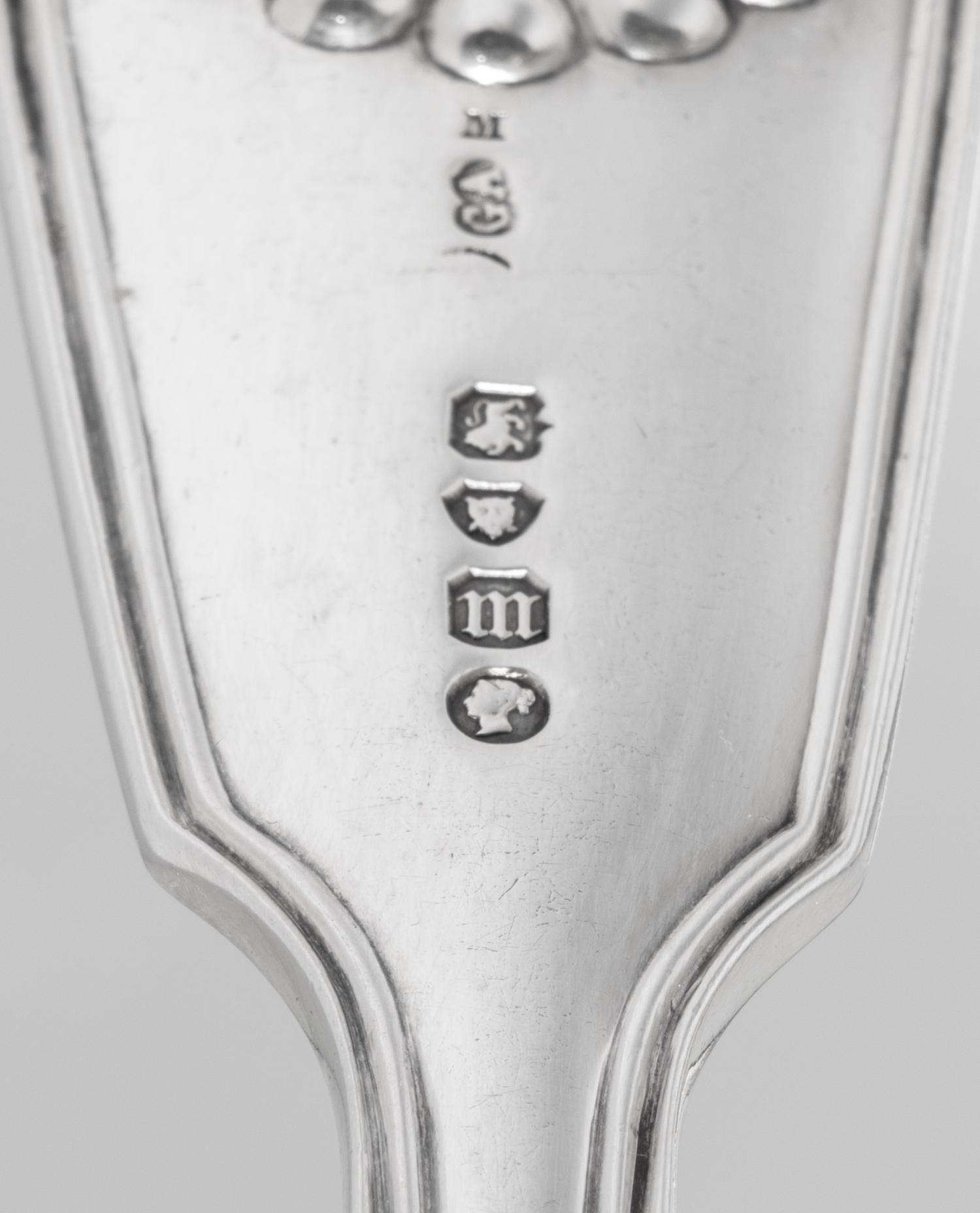 A Victorian Silver Flatware Service