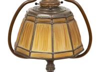 Desk Lamp with Linenfold Shade