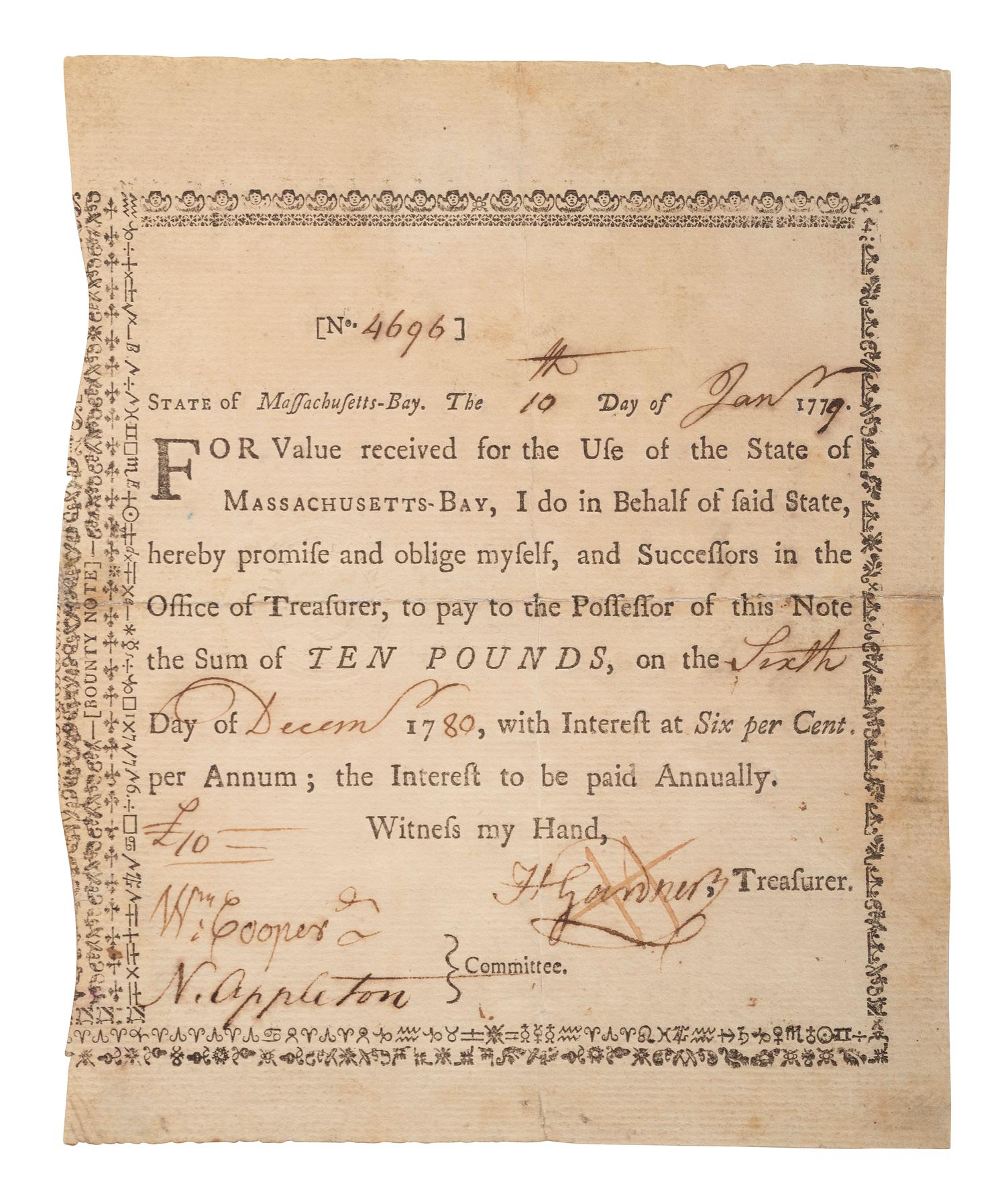 [REVOLUTIONARY WAR]. Pay abstract for officers and soldiers in Capt. Peter Woodbury's Company.