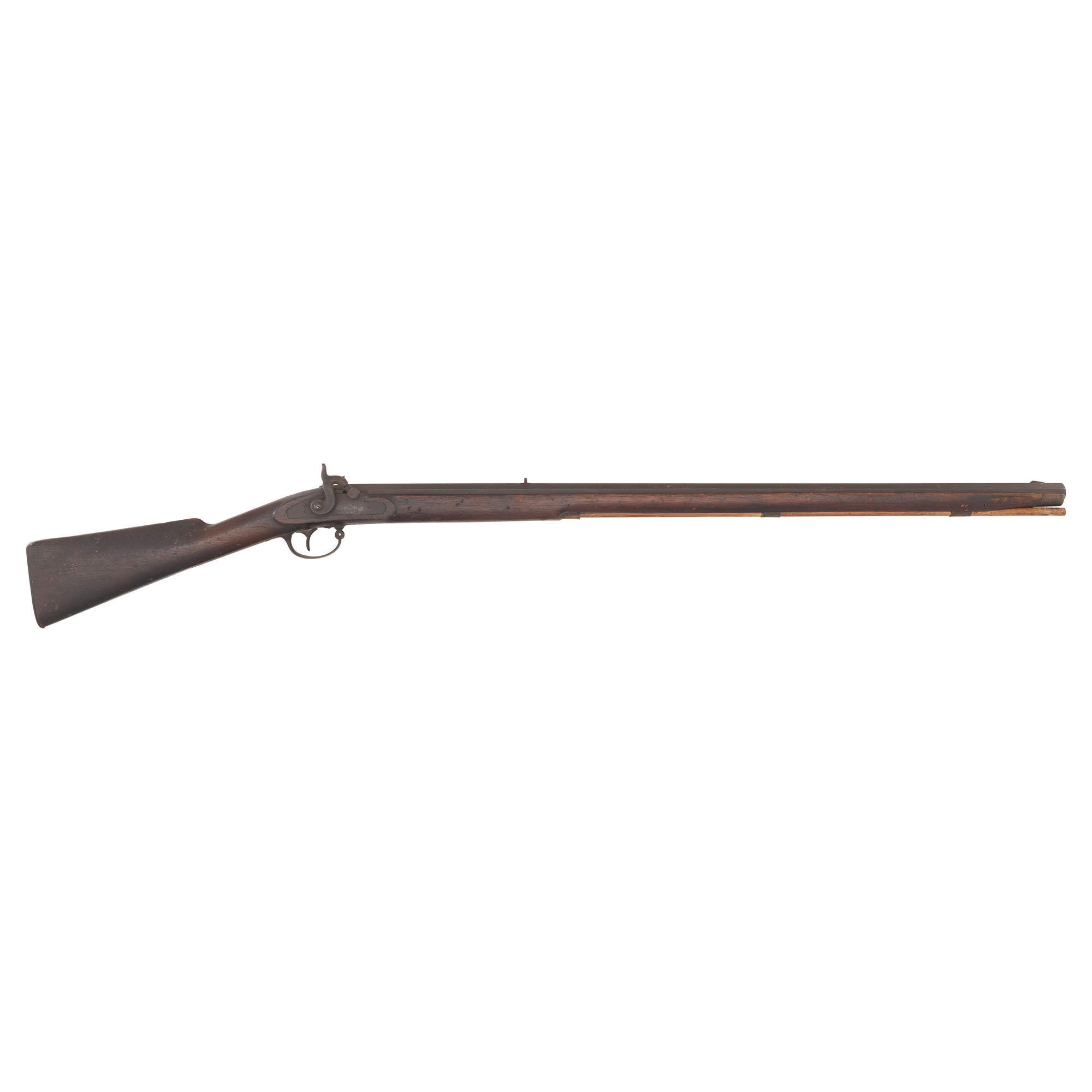 Heavy Barreled Leman Percussion Full Stock Plains Rifle