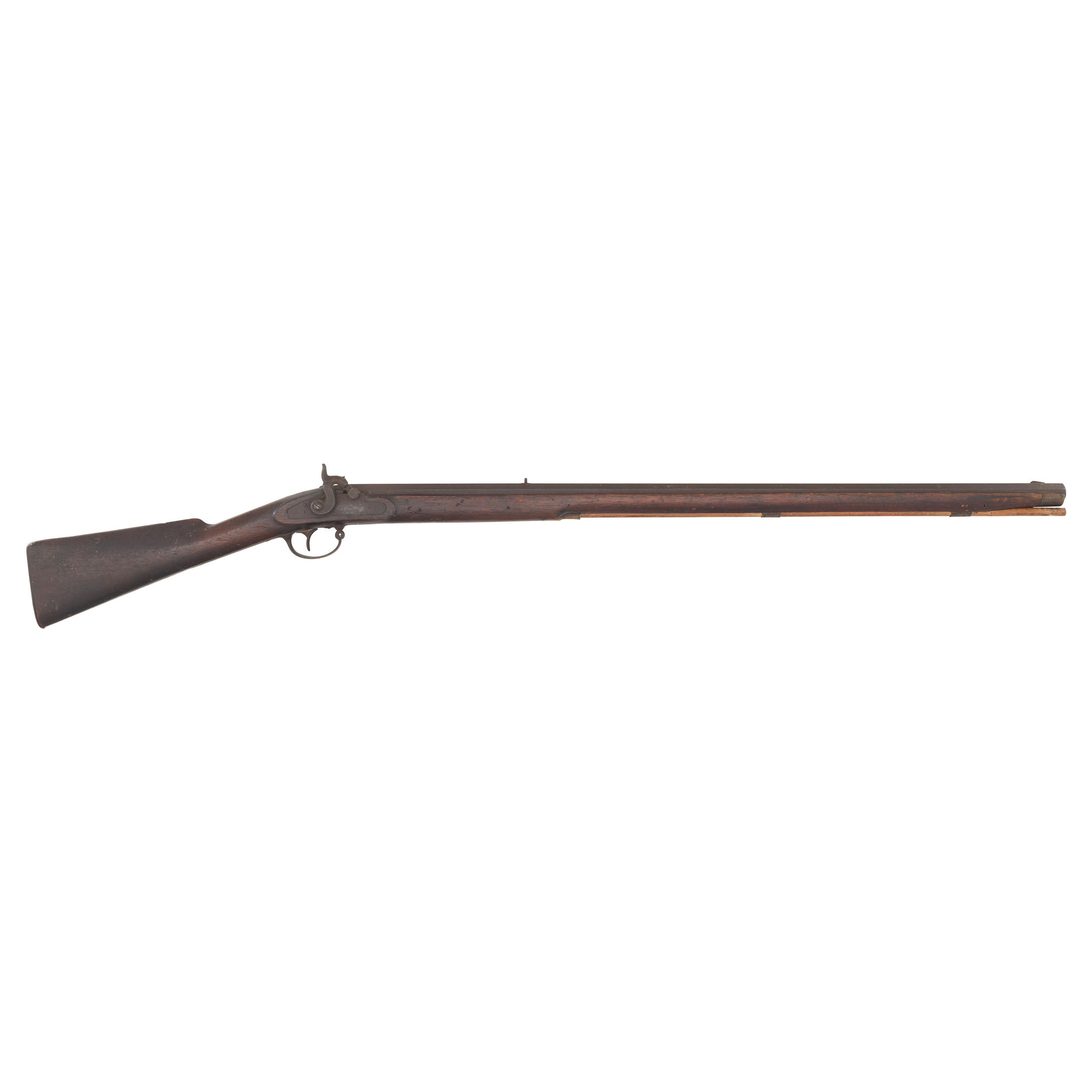 Heavy Barreled Leman Percussion Full Stock Plains Rifle
