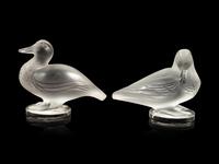 Two Lalique Duck Sculptures
