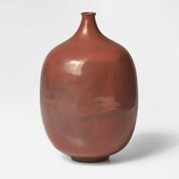 Gertrud Natzler (Austrian-American, 1908-1971) and Otto Natzler (Austrian-American, 1908-2007) Dark Rose Vase, Los Angeles, California, USA, circa 1950