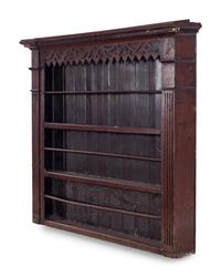 A Carved Oak Plate Rack