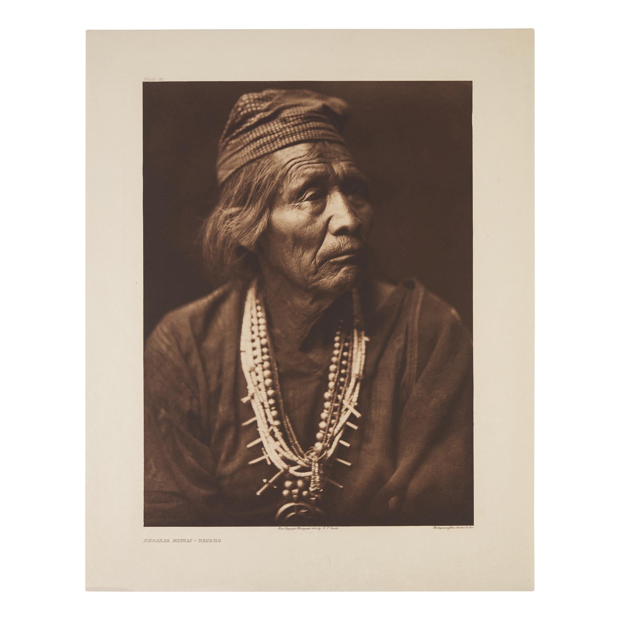 Edward Curtis (American, 1868-1952) — Nesjaja Hatali - Navaho Plate 31