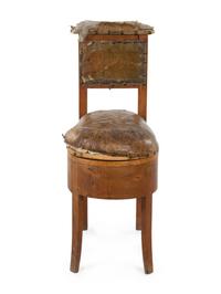 A Louis XV Provincial Leather-Upholstered Fruitwood Bidet