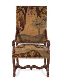 A Louis XIII Style Walnut Armchair