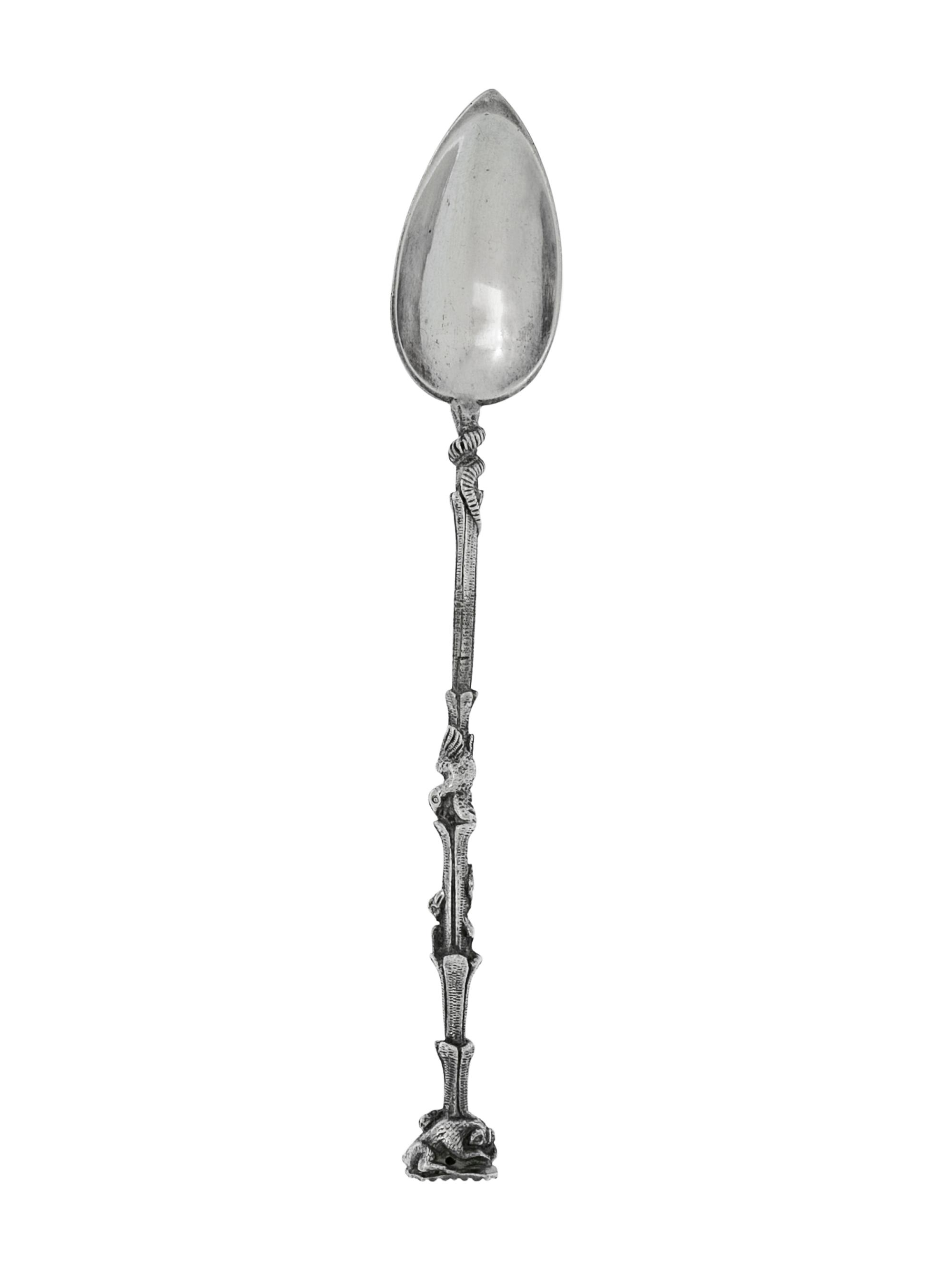 A Continental Silver Citrus Spoon