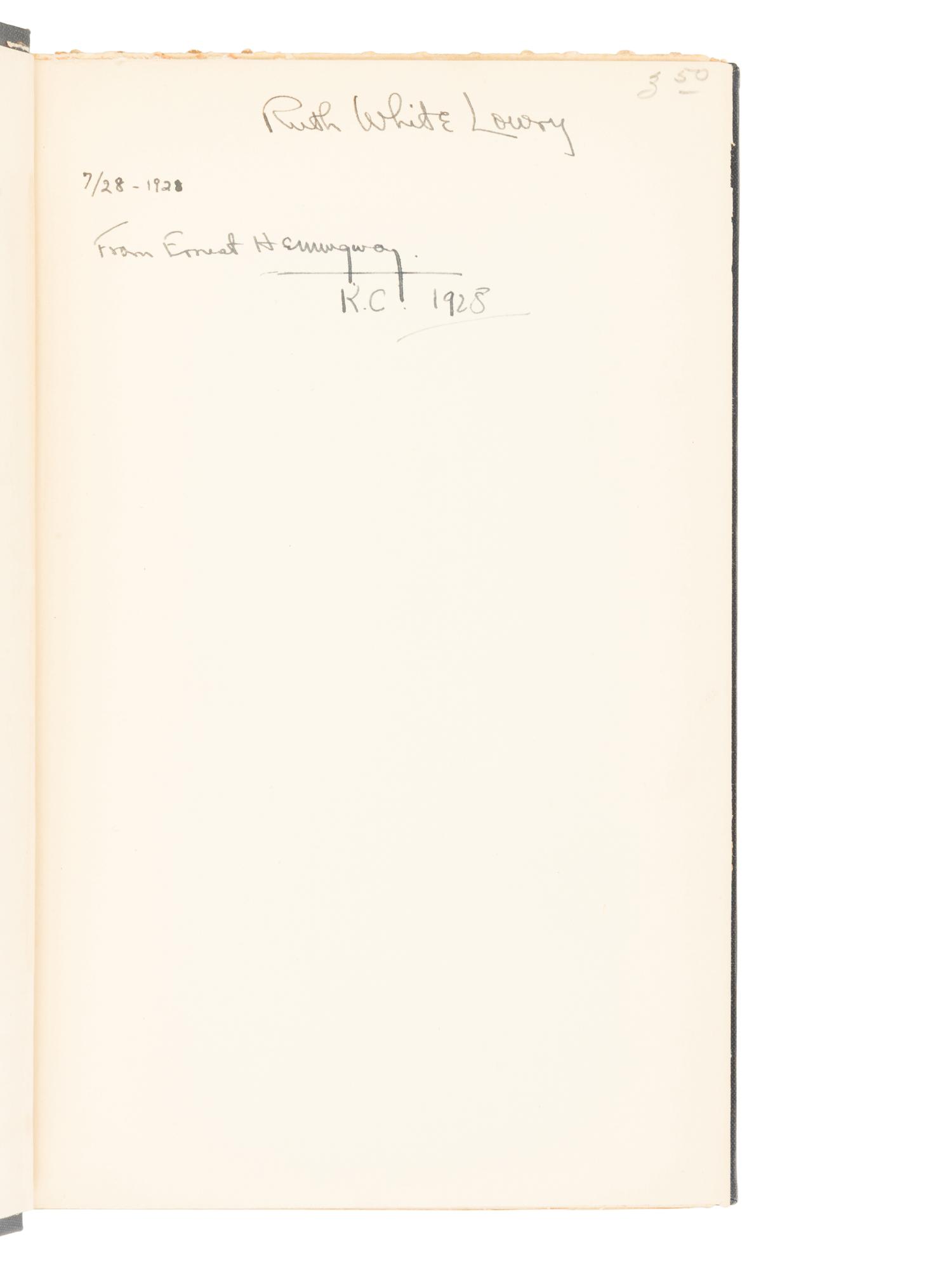 [HEMINGWAY, Ernest (1899-1961)]. POUND, Ezra (1885-1972). Personae of Ezra Pound. London: Boni & Liveright, 1927.