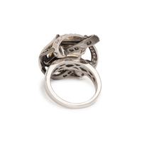 CITRINE, DIAMOND AND COLORED DIAMOND RING