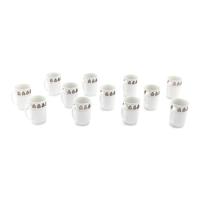 A Set of Twelve Georg Jensen Acorn Porcelain Coffee Mugs
