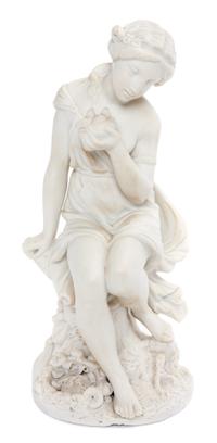A Parian Ware Figure Height 13 3/4 inches.