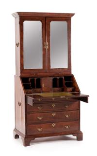 A George III Mahogany Secretary Height 81 x width 39 x depth 24 inches. — 18TH CENTURY