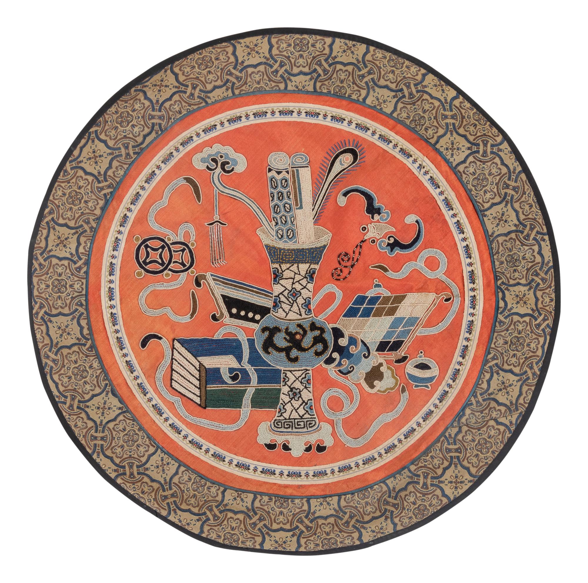 Nine Chinese Embroidered Silk Articles
