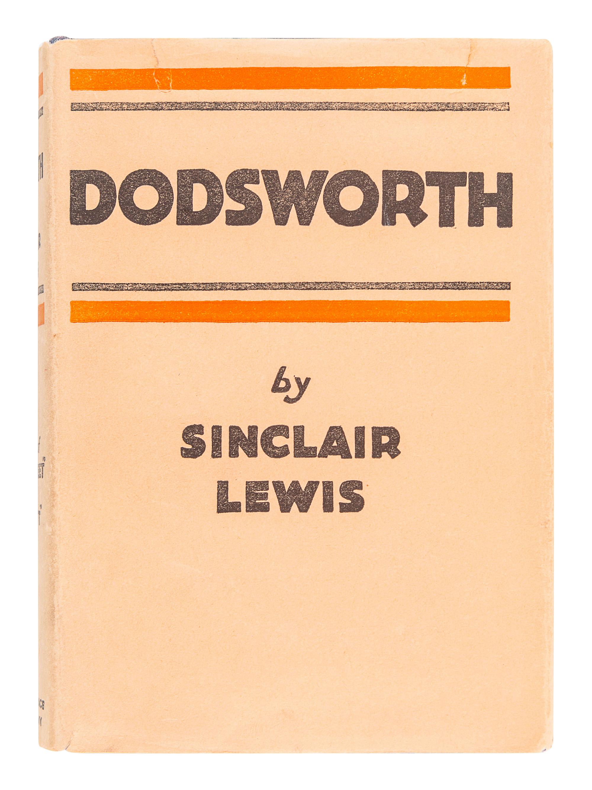 LEWIS, Sinclair (1885-1951). Dodsworth . New York: Harcourt, Brace and Company, 1929.