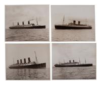 [TRANSPORTATION]. A group of 27 photographs of ocean liners including the RMS Titanic and HMHS Britannic. [Cowes, England]: Beken of Cowes, ca last half of the 20th century.