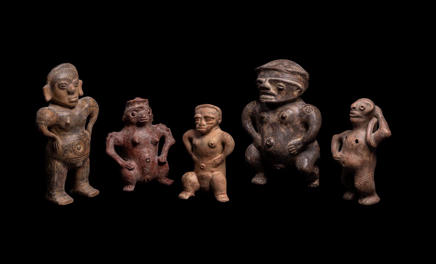 Five Guanacaste Terracotta Figures
