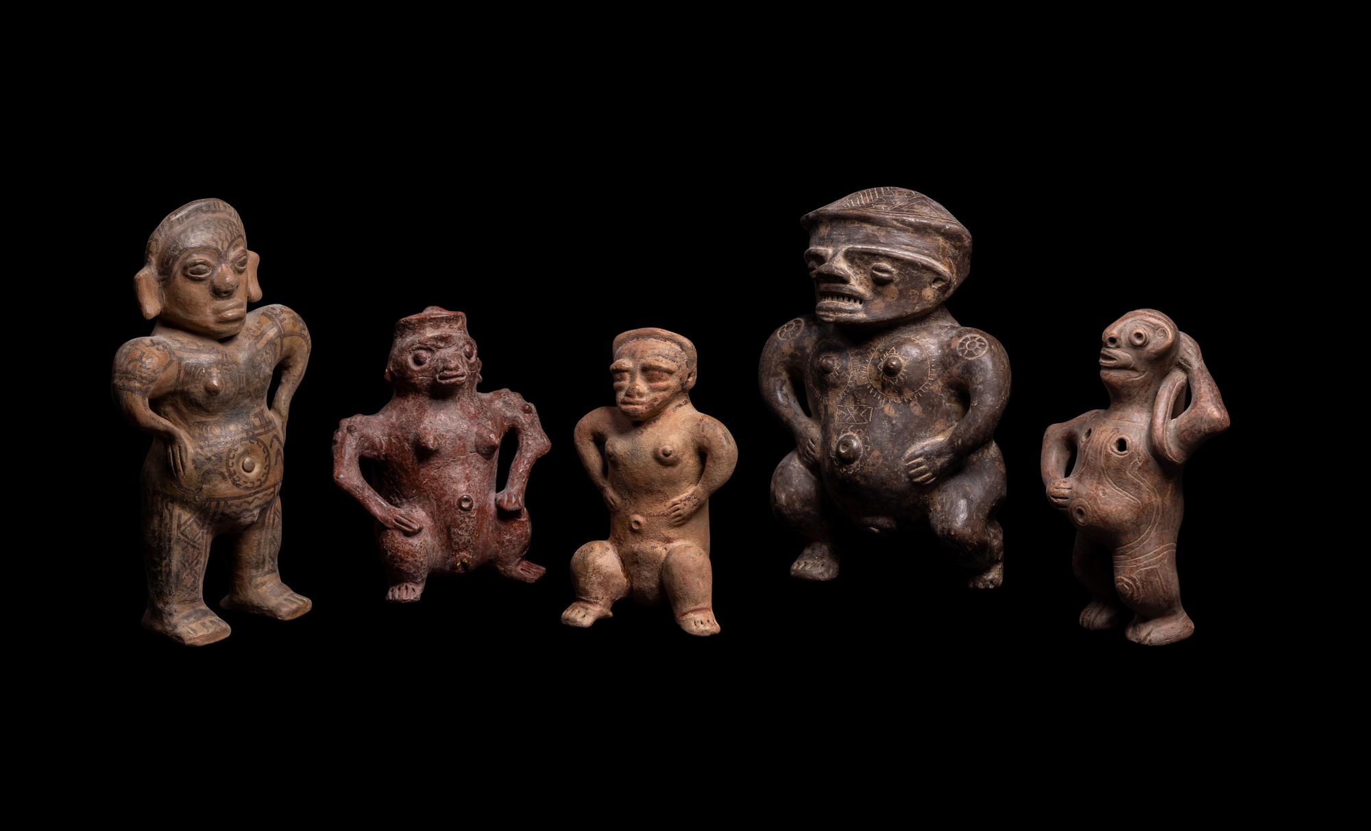Five Guanacaste Terracotta Figures