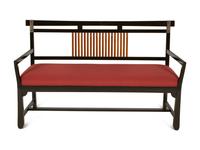 A Modern Asian Style Ebonized Wood Settee