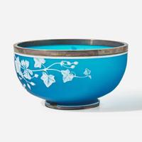 An English sterling silver-mounted cameo glass bowl Thomas Webb & Sons, London, 1901
