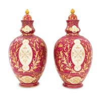 A Pair of Vienna Porcelain Urns