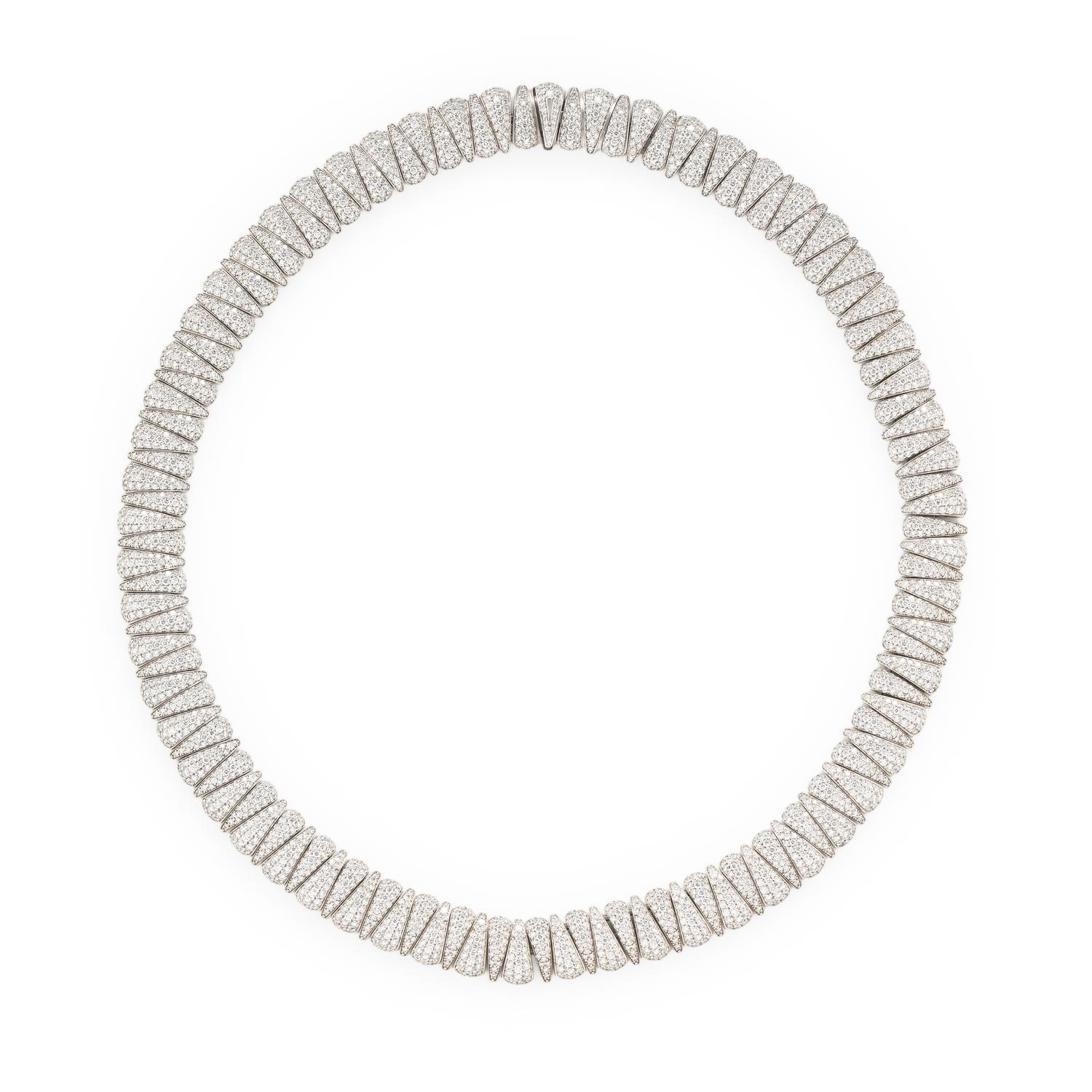 Diamond and White Gold Collar Necklace